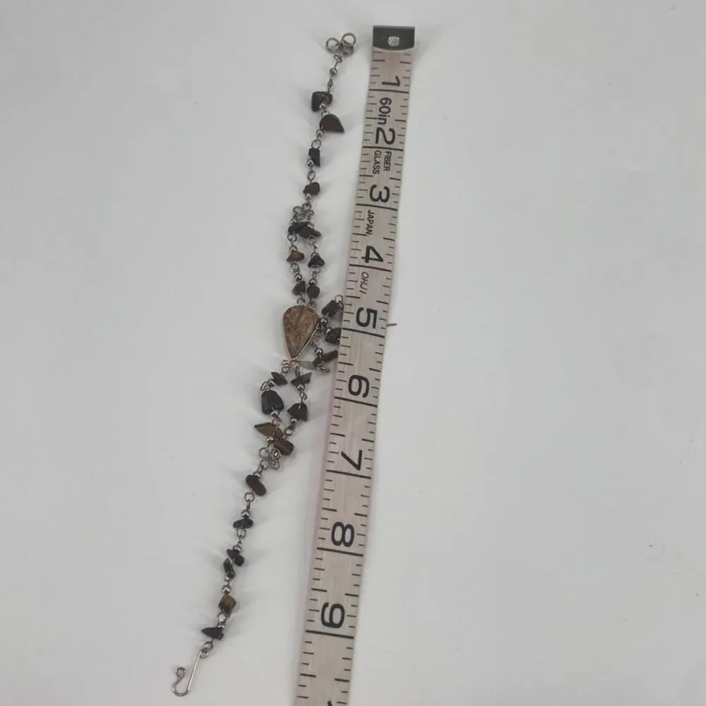 Bohemian Agate chip anklet